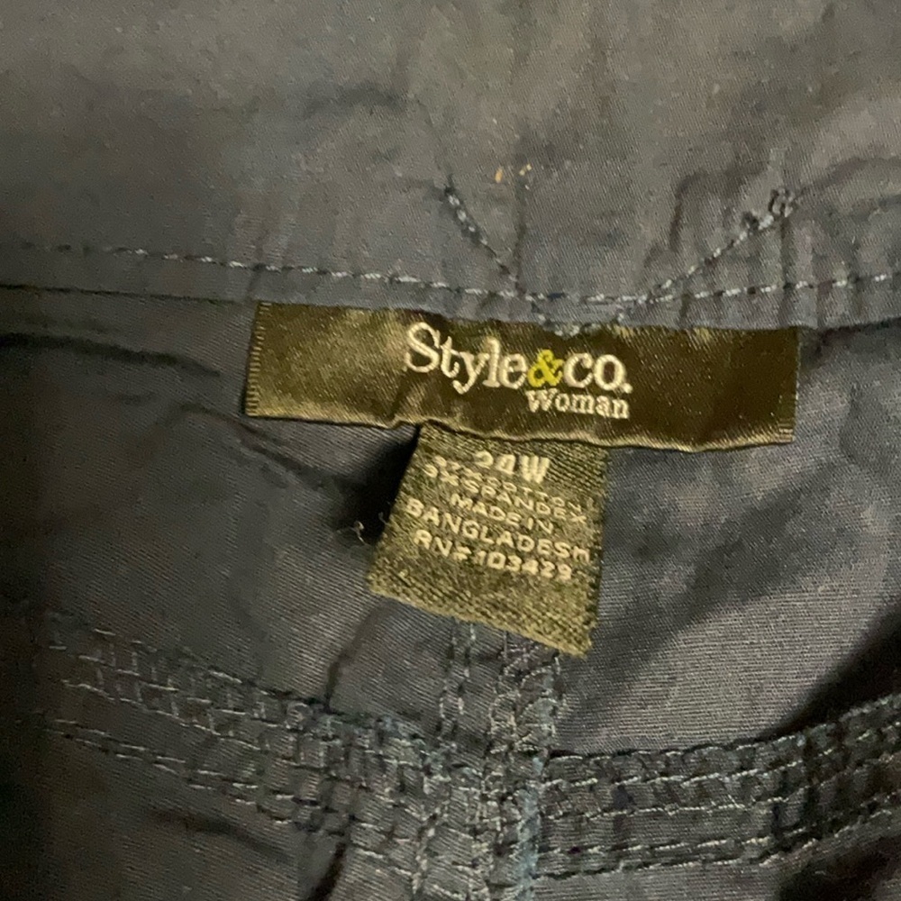 Style & Co. Blue Cargo Pants - Picture 4 of 5